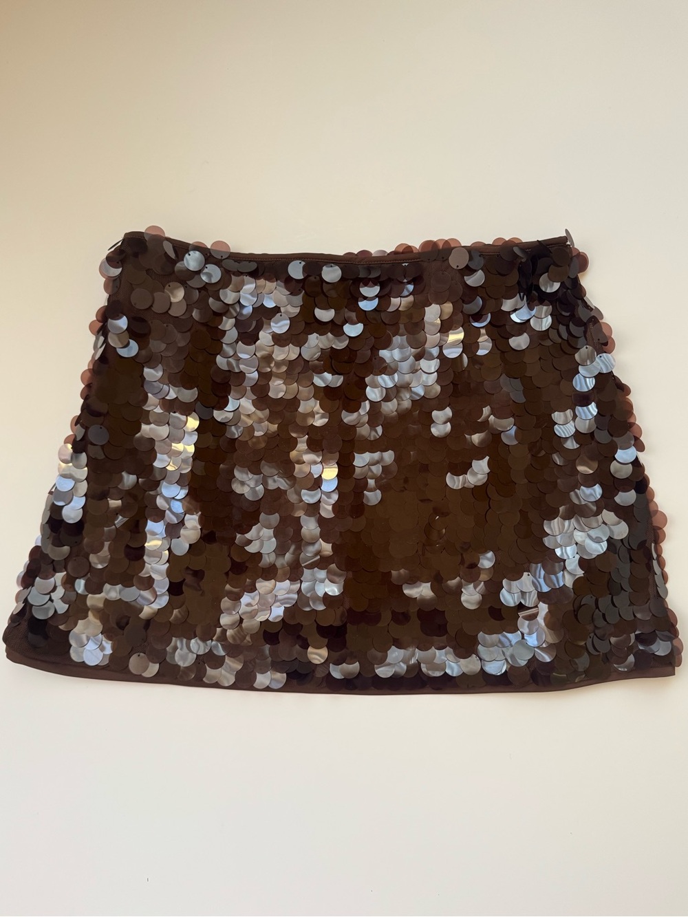 Abercrombie & Fitch Brown Sequin Mini Skirt